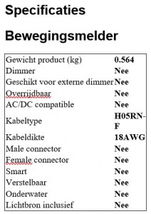 Lightpro Bewegingsmelder 165A Accessoires A. van Elk BV